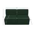 Bowery Hill Contemporary Rich Green Boucle Fabric Modular Sofa