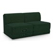 Bowery Hill Contemporary Rich Green Boucle Fabric Modular Sofa