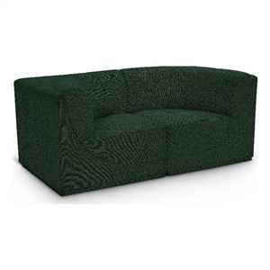 Bowery Hill Contemporary Rich Green Boucle Fabric Modular Sofa