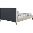 Bowery Hill Contemporary Deep Channel Tufted Soft Beige Vegan Leather King Bed