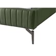 Bowery Hill Contemporary Deep Channel Tufted Soft Green Vegan Leather King Bed