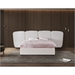 Bowery Hill Contemporary Cream Boucle Durable Fabric King Bed