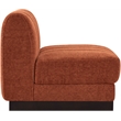 Bowery Hill Contemporary Cognac Chenille Fabric Armless Chair