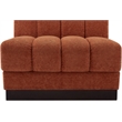 Bowery Hill Contemporary Cognac Chenille Fabric Armless Chair