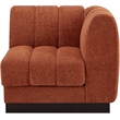 Bowery Hill Contemporary Cognac Chenille Fabric Corner Chair