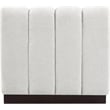 Bowery Hill Contemporary Cream Chenille Fabric Armless Chair