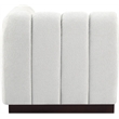Bowery Hill Contemporary Soft Cream Chenille Fabric Corner Chair