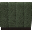 Bowery Hill Contemporary Green Chenille Fabric Armless Chair