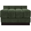 Bowery Hill Contemporary Green Chenille Fabric Armless Chair