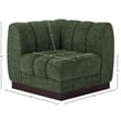 Bowery Hill Contemporary Soft Green Chenille Fabric Corner Chair