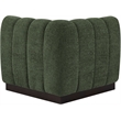 Bowery Hill Contemporary Soft Green Chenille Fabric Corner Chair
