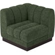 Bowery Hill Contemporary Soft Green Chenille Fabric Corner Chair