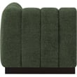 Bowery Hill Contemporary Soft Green Chenille Fabric Corner Chair