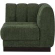 Bowery Hill Contemporary Soft Green Chenille Fabric Corner Chair