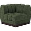 Bowery Hill Contemporary Soft Green Chenille Fabric Corner Chair