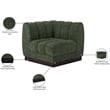 Bowery Hill Contemporary Soft Green Chenille Fabric Corner Chair