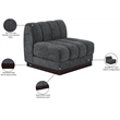 Bowery Hill Contemporary Soft Grey Chenille Fabric Armless Chair
