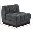 Bowery Hill Contemporary Soft Grey Chenille Fabric Armless Chair