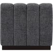 Bowery Hill Contemporary Soft Grey Chenille Fabric Armless Chair