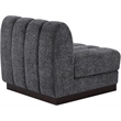 Bowery Hill Contemporary Soft Grey Chenille Fabric Armless Chair