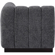 Bowery Hill Contemporary Soft Grey Chenille Fabric Corner Chair
