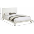 Bowery Hill Modern / Contemporary Solid Ash Wood Cream Queen Bed