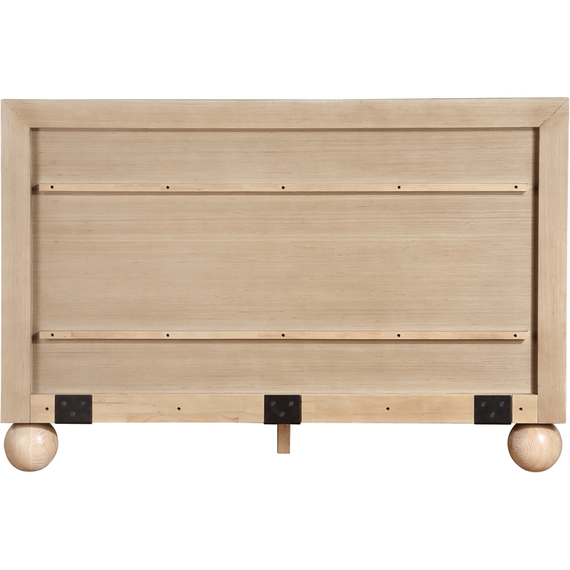 Bowery Hill Modern / Contemporary Solid Ash Wood Natural King Bed
