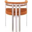 Bowery Hill Contemporary Cognac Velvet Dining Chair (Set of 2)
