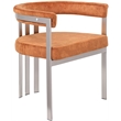 Bowery Hill Contemporary Cognac Velvet Dining Chair (Set of 2)