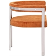 Bowery Hill Contemporary Cognac Velvet Dining Chair (Set of 2)