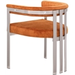 Bowery Hill Contemporary Cognac Velvet Dining Chair (Set of 2)
