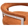 Bowery Hill Contemporary Cognac Velvet Dining Chair (Set of 2)