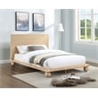 Bowery Hill Modern / Contemporary Solid Ash Wood Natural Queen Bed