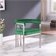 Bowery Hill Contemporary Green Velvet Dining Chair (Set of 2)