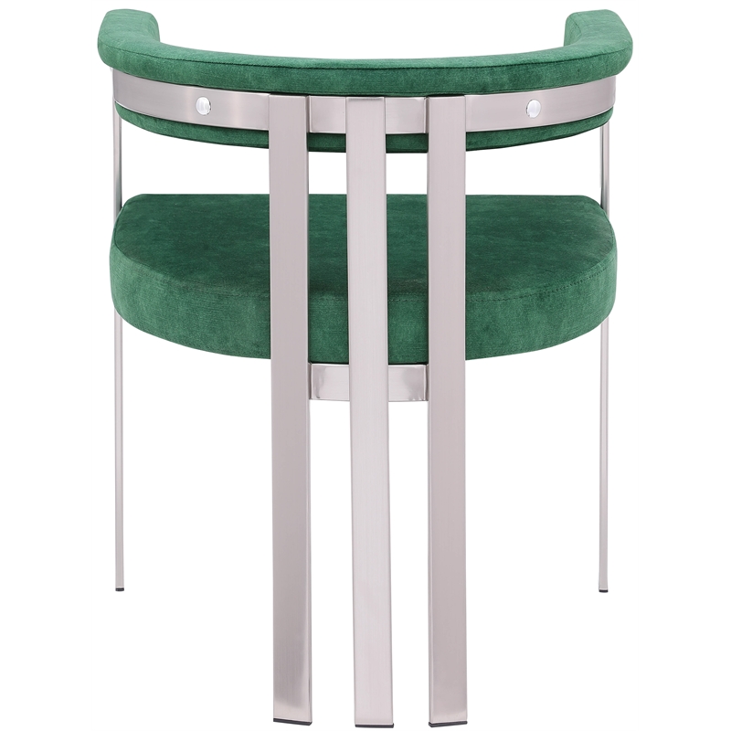 Bowery Hill Contemporary Green Velvet Dining Chair (Set of 2)