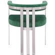 Bowery Hill Contemporary Green Velvet Dining Chair (Set of 2)