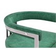 Bowery Hill Contemporary Green Velvet Dining Chair (Set of 2)