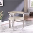 Bowery Hill Contemporary Beige Velvet Dining Chair (Set of 2)