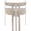Bowery Hill Contemporary Beige Velvet Dining Chair (Set of 2)