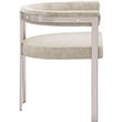 Bowery Hill Contemporary Beige Velvet Dining Chair (Set of 2)