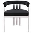 Bowery Hill Contemporary Black Velvet Dining Chair (Set of 2)
