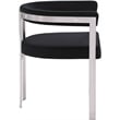Bowery Hill Contemporary Black Velvet Dining Chair (Set of 2)