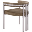 Bowery Hill Contemporary Brown Velvet Dining Chair (Set of 2)