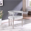 Bowery Hill Contemporary Grey Velvet Dining Chair (Set of 2)