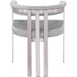 Bowery Hill Contemporary Grey Velvet Dining Chair (Set of 2)