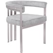 Bowery Hill Contemporary Grey Velvet Dining Chair (Set of 2)