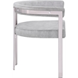 Bowery Hill Contemporary Grey Velvet Dining Chair (Set of 2)