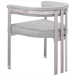 Bowery Hill Contemporary Grey Velvet Dining Chair (Set of 2)