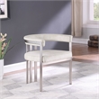 Bowery Hill Contemporary Stone Velvet Dining Chair (Set of 2)