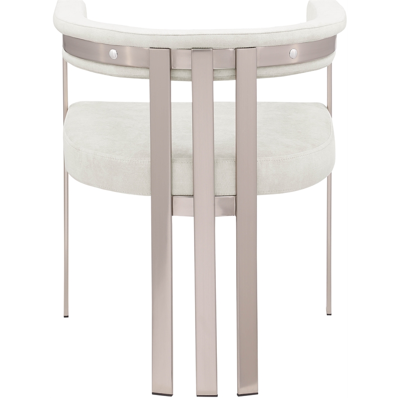 Bowery Hill Contemporary Stone Velvet Dining Chair (Set of 2)